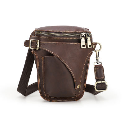 CONTACTS Genuine Leather Men Bag Crossbody Shoulder Bags Designer Male Casual Waist Pack Fanny Belt Bags For 6.7 Phone Pouch