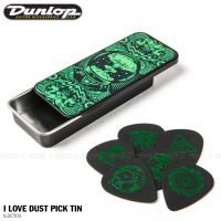 Dunlop ILOVEDUST I LOVE DUST Assorted Tortex Guitar Pick Tin Green/Magenta