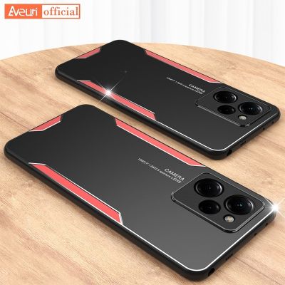 กล่องโลหะอะลูมิเนียมแฟชั่นที่สร้างสรรค์สำหรับ Xiaomi Poco X5 Pro เคสซิลิโคนป้องกันการกระแทกสำหรับ Poco X3 NFC X4 GT Coque