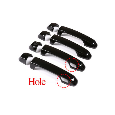 2 Styles Glossy Black ABS Chrome Door Handle Trim Car Accessories For Toyota Land Cruiser Prado FJ150 150 2010-2018 8Pcs