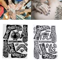 BOKALI 1 Sheet India Henna Template Hand Body Art Temporary Tattoo Stencil DIY Tool