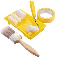 [Kiki tool store] 7Pcs Mini Foam Paint Roller Tray Set 2 Inch Small Roller Paint Brush Foam Paint Roller Kit