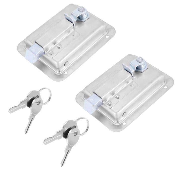 hardware-2-pack-stainless-steel-paddle-slam-latch-with-lock-amp-key-flush-single-point-handle-for-door-trailer-rv-jeep