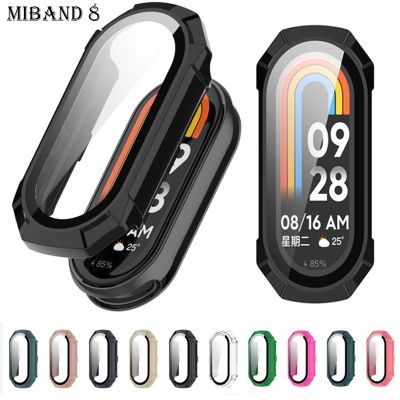 HD film Case for xiaomi mi band 8 PC bumper screen protector smartwatch miband8 Tempered glass Cover on smart band 8 Accessories