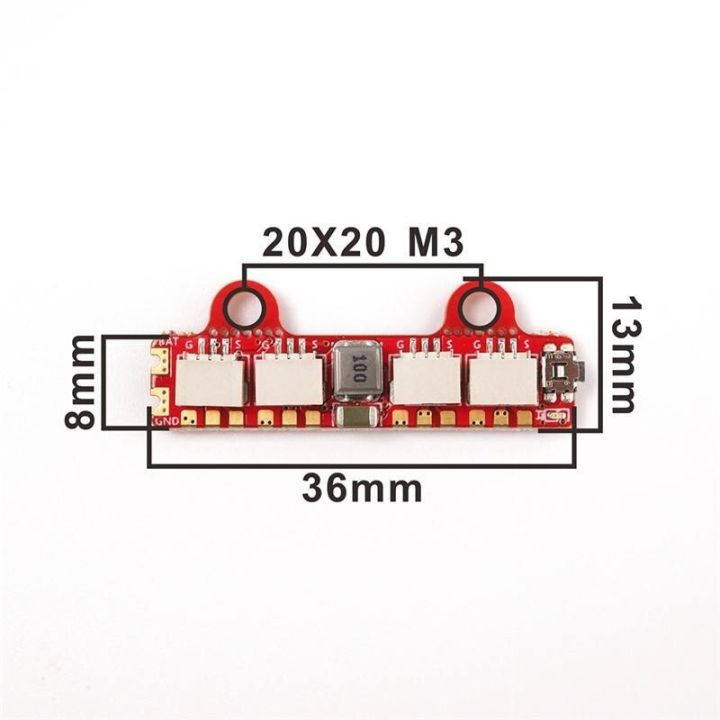 hglrc-2812-2-6s-led-controller-board-w-4pcs-w554b-led-strip-combo-for-rc-fpv-racing-drone-rc-quadcopter-spare-parts-rc-parts