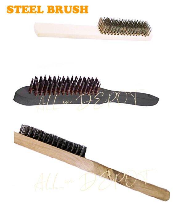 Steel Brush Metal Surface Cleaning Brush Paint Removal Rust PVC/WOOD