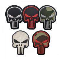 Skull Embroidered Cloth Patch Punisher Armband Outdoor Backpack Morale Sticker 5 Color Badge Cloth Camouflage Color Logo Fashion Brooches Pins