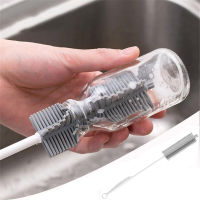 Silicone Glass Bottle Cleaning Brush Long Handle Cup Brush Household Teacup Sponge Brush Bottle Washing Kitchen Cleaning Tools