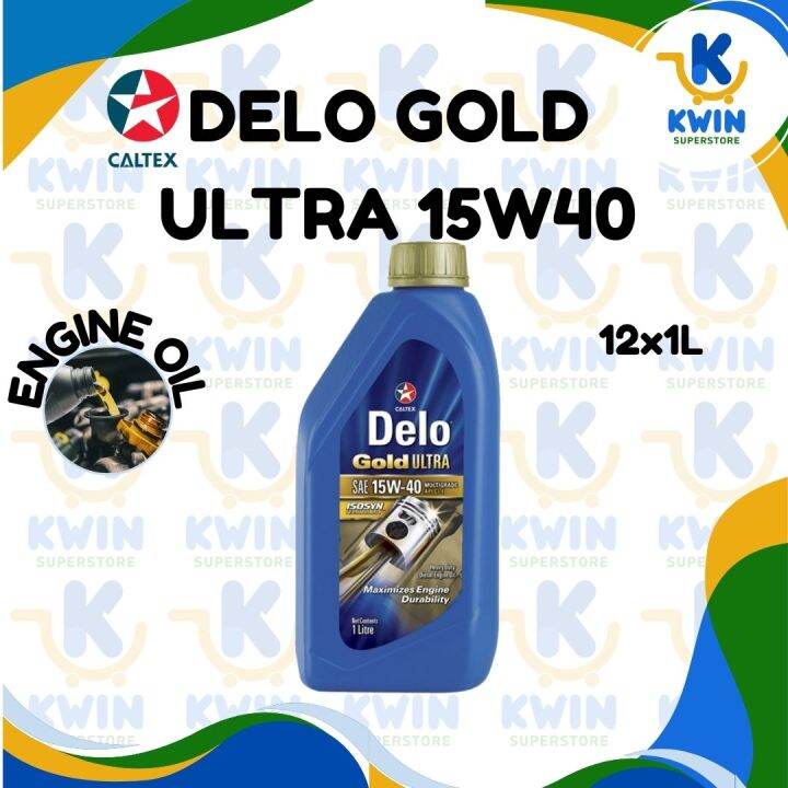 Caltex Delo Gold Ultra Multigrade Engine Oil SAE 15W40 (12X1L) Box Kwin Superstore Lazada PH