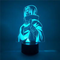 Naruto Uchiha Itachi อะนิเมะตัวเลข Night Light 3D Led อะคริลิค Shippuden โคมไฟ Action สีเปลี่ยนตุ๊กตารุ่นสะสม