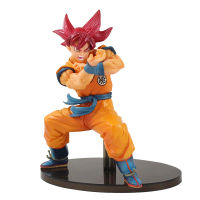 【HOT SALE】 HelloKimi mall ของเล่น Gokou ผ้าห่มลายต่างๆผมสีแดงขนาด18ซม. อะนิเมะ BANPRESTO ของแท้ลูกชาย Goku BOS 6ของ Saiyans Super Saiyan Ssg