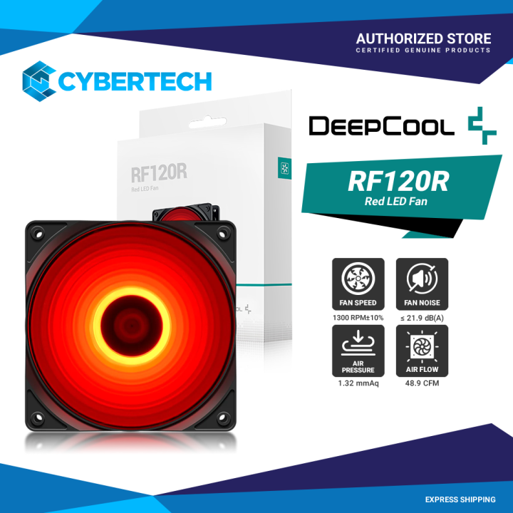 Deepcool RF120R High brightness case fan with build-in red LED | Lazada PH