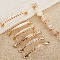 【hot】℗﹊♀  Gold Door Handles Zinc Alloy Cabinet Handle Drawer Knobs European Wardrobe Pulls Hardware