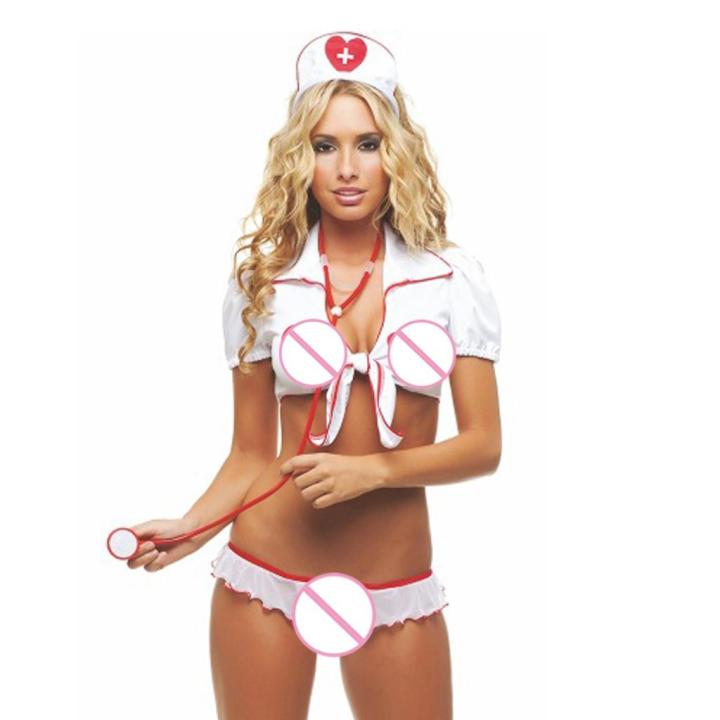 docesty-ชุดนอนชุดคล้องคอเซ็กซี่ของสตรี2019ชุดชั้นในเย้ายวนชุดชั้นในเครื่องแบบพยาบาล