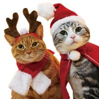 Pet Dog Cat Clothes Costume Halloween Cat Hat Scarf Suit Cloak Dress Up New Year Pet Costume Cloak Christmas Clothes Mascotas