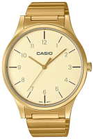 Casio Standard นาฬิกาข้อมือผู้ชาย สายสแตนเลสสตีล รุ่น LTP-E140,LTP-E140GG,LTP-E140GG-9B - สีทอง