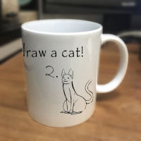 New How To Draw A Cat Funny Heat Color Change Cup Ceramic Coffee Mug Tea Cup Creative Gifts