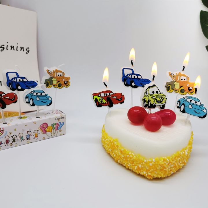 car-with-smiley-face-birthday-candle-cartoon-cake-decoration-plug-in-cute-sports-car-child-boy-gift