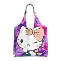 Hello Kitty กระเป๋า Tas Jinjing Kanvas สำหรับนักเรียนผู้หญิงกระเป๋าสะพายเกาหลีเรียบง่ายกระเป๋าถืออเนกประสงค์ความจุมากกระเป๋ามีสาย