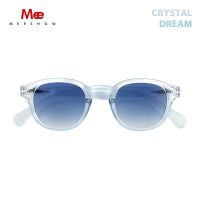 ✇™ஐ Meeshow Design 2023 Men Women Retro Fashion Sunglasses crystal Design Round Frame 100 UV Protection Nylon Lens Sun glasses