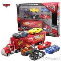 ✥✹ 7 Pçs/set 3 Carro Da Pixar Relâmpago m/c/Queen Jackson Tempestade Mack Truck 1:55 Diecast Metal Modelo de Brinquedo Menino Presente Natal