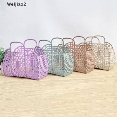 （A SHACK）┋✲✜ Weijiao2 Bathroom Laundry Basket Foldable Mesh Portable Plastic MY