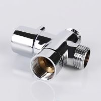 T Adapter 3 Ways Valve for Diverter Bath Toilet Bidet Sprayer Shower Head Chrome Silver Water Diversion Valve