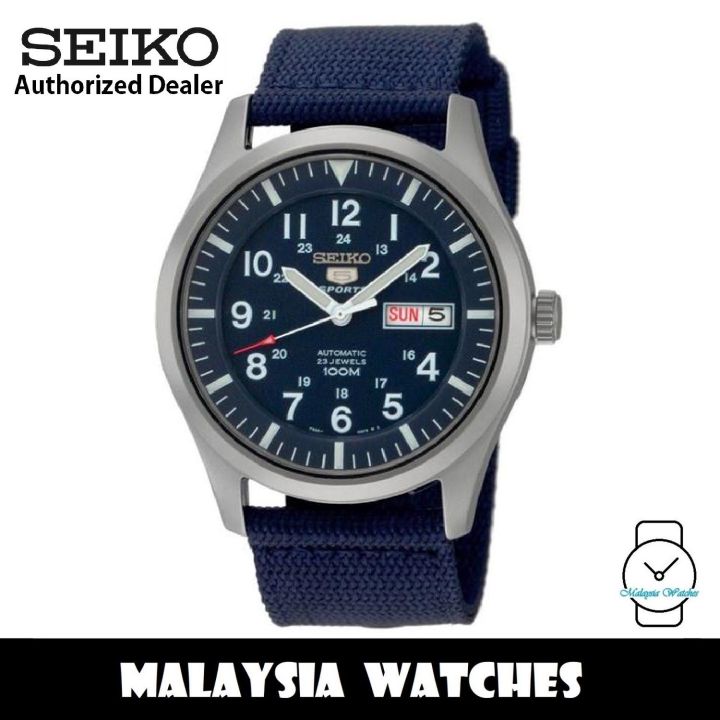 Seiko 5 Sports SNZG11K1 Automatic Dark Blue Nylon Strap Watch (100