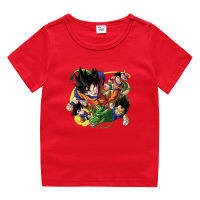 เสื้อยืดลายดราก้อนบอล Goku Vegeta IV สำหรับเด็กเสื้อยืดแบบดึงขึ้นแขนสั้นสำหรับเด็กผู้ชายเด็กผู้หญิงผ้าคอตตอนเสื้อเชิ้ตแฟชั่นลำลองสำหรับฤดูร้อนเสื้อผ้าเด็ก0000การ์ตูน