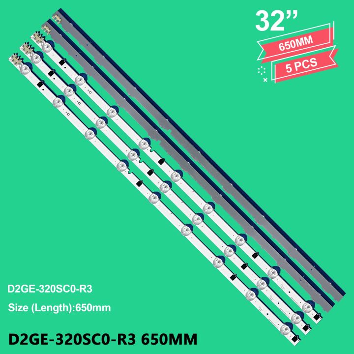 แถบไฟแบคไลท์-led-5ชิ้นสำหรับ-ue32f5500ay-ue32f5500aw-ue32f5500as-ue32f5500ak-แถบทีวี-led-แบล็คไลท์ทดแทน