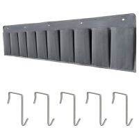 RV Shoe Pockets 10Pockets Heavy Hanging Bedside Storage Organizer Storage Pockets with Hooks for Toys and Accessories