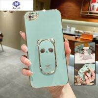 AnDyN Casing Case For  iphone 6 6s 7 8 Plus SE 2020 2022 SE3 SE 3 X Xr Xs Max Case With Panda Folding Bracket Stand Soft TPU Square Phone Case