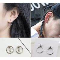 ?พร้อมส่ง?ต่างหูห่วงแบบมีหมุด เท่ ใส่ได้ทั้ง ญ ชาย