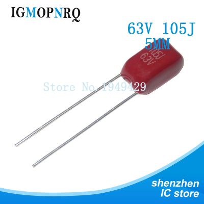 10PCS 63V105J 1UF Pitch 5MM 63V 105J 105 CBB Polypropylene Film Capacitor