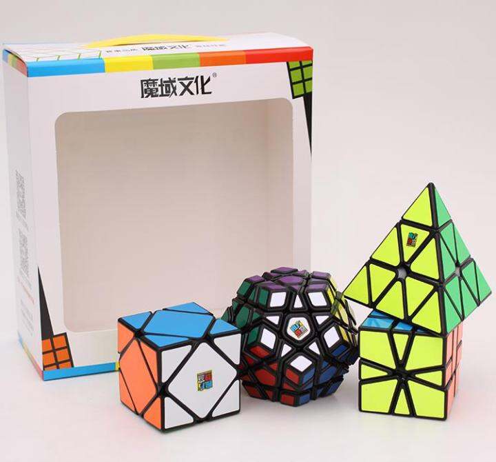 ecube-moyu-meilong-skewb-bundle-set-gift-magic-carbon-cubing-classroom-4pcs-packing-cubes-speed-cube-puzzle-educational-toys