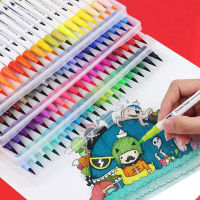 12 สีคู่หัวปากกาเน้นข้อความชุดวาดปากกาสี Sketching markers Art โรงเรียนเครื่องเขียนการศึกษาอุปกรณ์สำนักงาน-Yrrey