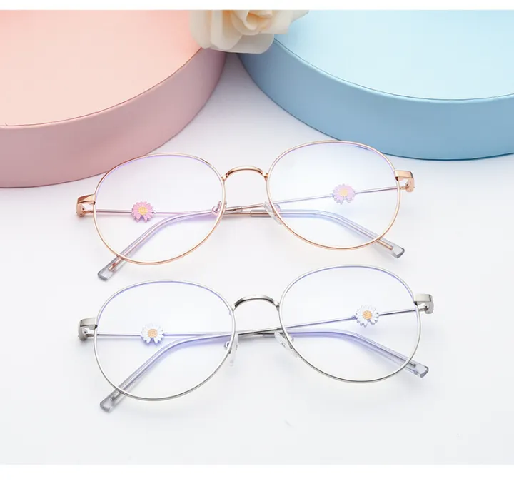 SUNYMALL Anti-asul Na Ilaw Baso Fashion Babae Daisy Metal Na Frame ...