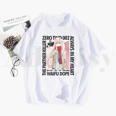 Zero Two Darling Na Franxx Anime 02 Hop Girl T-shirt Print Tees Tshirts Men Fashion Gildan