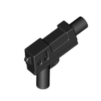 Lego part (ชิ้นส่วนเลโก้) No.62885 Minifigure, Weapon Gun, Pistol Automatic Medium Barrel