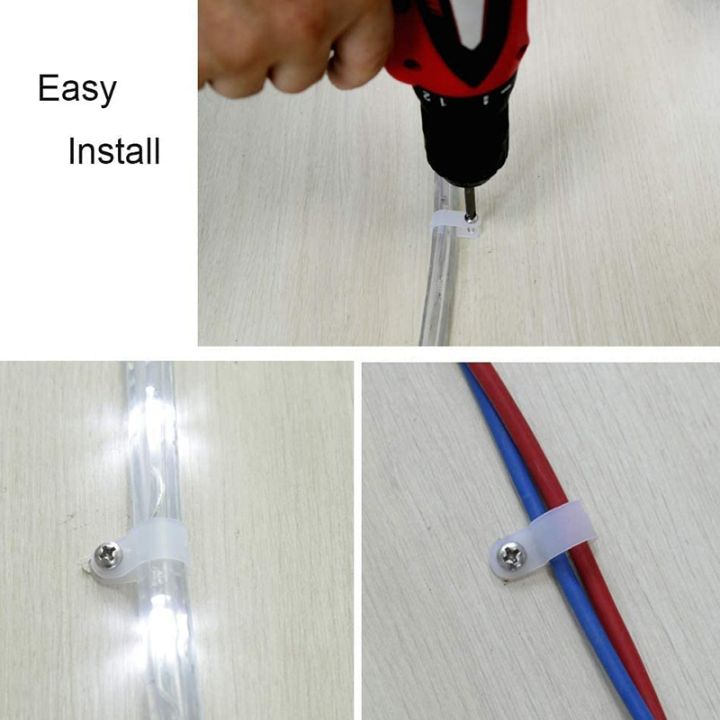 p-type-fixing-clip-cable-clamp-with-stainless-steel-screw-wire-management-wire-fixing-clip-wiring-cable-tie