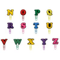 1pcs Alphabet Bookmarks for Books Colorful Capital Letters Paper Clips for Teacher Student Office Supply Page Holder Kids Gift