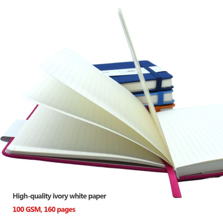 สมุดสเก็ตช์อุปกรณ์การเรียนน่ารักฝาแข็งสมุดวางแผนงานวารสารกระดาษแกรม-a5สมุดบันทึกลายจุด