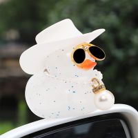 【CC】℡☍  Car Transparent Ornament for Dashboard Decoration Accessories with Swim Cowboy Hat Hats