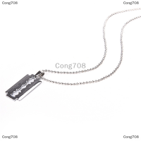 Cong708 จี้มีดโกนสแตนเลสผู้ชายที่ชื่นชอบสร้อยคอแฟชั่น