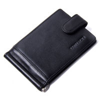 Fashion Black Money Clips Famous nd High Quality Genuine Leather Men Wallets Hasp Mini Purse Vintage Men Wallet CONTACTS