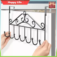 【Happy Life】ที่แขวนของหลังบานประตู ที่แขวนของหลังประตู 7 ตะขอเพื่อแขวนเก็บของ เช่น เสื้อคลุมอาบน้ำ เสื้อผ้า ผ้าเช็ดตัว หรือกระเป๋า