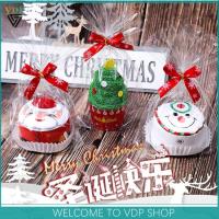 Christmas Childrens Gift Santa Claus Snowman Christmas Tree Creative Cupcake Towel Ornament 1 in OPP bag Small Xmas gift