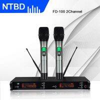 NTBD Sing Stage Performance Home KTV School Party High Quality True Diversity FD100 Professional Dual Wireless Microphone System