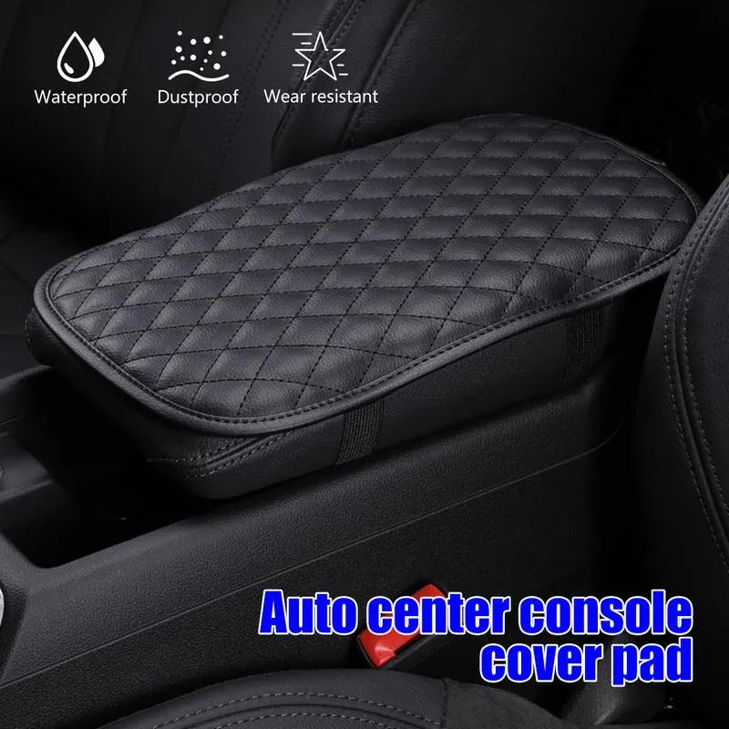 Leather Car Center Console Cover, Universal Armrest Pad Cover