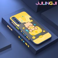 Jlingji เคสสำหรับ OPPO Reno 3 Pro 4G Reno 3 Pro 5G พบ X2เคสนิ่มลายหมีชีสการ์ตูนมีน้ำค้างแข็งโปร่งใสบางๆเคสกันกระแทกขอบสี่เหลี่ยมแข็งปลอกซิลิโคนป้องกันคลุมทั้งหมด